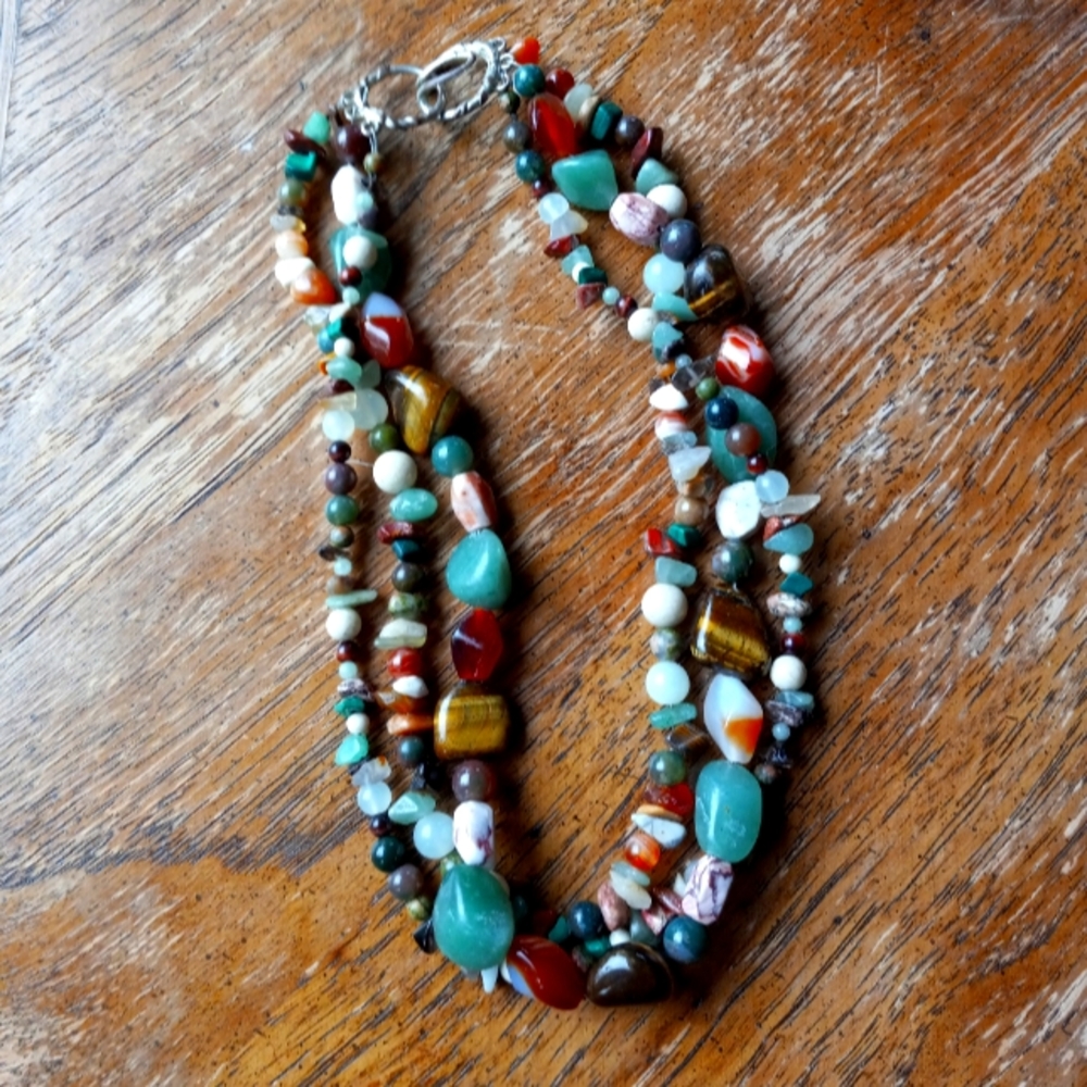 Vintage Handmade Crystal Beaded Necklace!!!